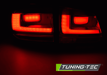 LED Lightbar Rückleuchten für VW Tiguan 5N Bj. 07-11 Dunkelrot/Smoke