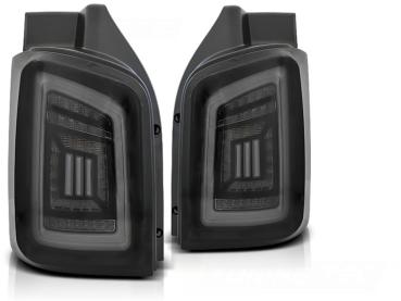 Voll LED Lightbar Rückleuchten für VW T5 / T5 GP 03- Schwarz Smoke (Heckklappe)