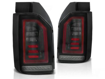 Voll LED Lightbar Rückleuchten für VW T6 Bj. 15-19 Schwarz Smoke (Heckklappe)r.l