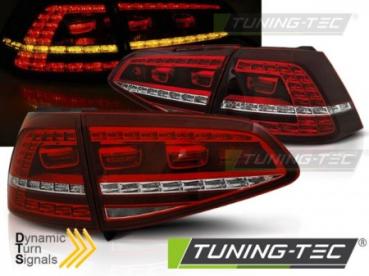 LED Rückleuchten für VW Golf 7 (VII) Limo 12-17 Rot/Chrom dynamischer Blinker