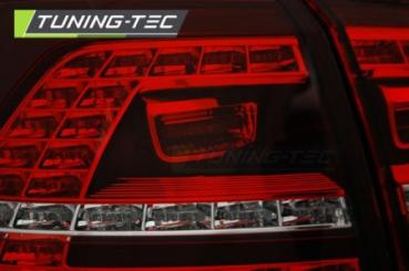 Preview: LED Rückleuchten für VW Golf 7 (VII) Limo 12-17 Rot/Chrom dynamischer Blinker