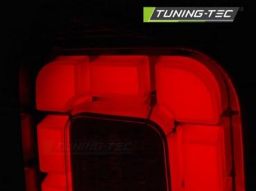 Voll LED Lightbar Rückleuchten für VW T6 15-19 Rot/Chrom (Flügeltüren / Halogen)
