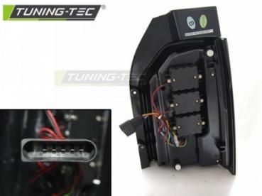 Voll LED Lightbar Rückleuchten für VW T6 15-19 Schwarz (Heckklappe / Halogen)