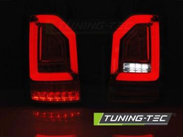 Voll LED Lightbar Rückleuchten für VW T6 Bj. 15-19 Chrom (Heckklappe / Halogen)