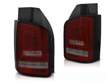 Voll LED Lightbar Rückleuchten für VW T6 15-19 Rot/Smoke (Flügeltüren / Halogen)