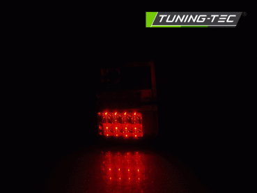 LED Rückleuchten für VW T5 Bj. 03-09 Rot/Chrom (Flügeltüren)