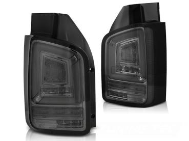 Voll LED Lightbar Rückleuchten für VW T5 GP Facelift 09-15 Smoke (Flügeltüren)