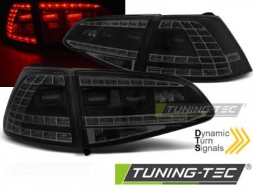 LED Rückleuchten für VW Golf 7 (VII) Limo 12-17 Schwarz Smoke dynamische Blinker