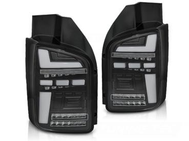 Voll LED Lightbar Rückleuchten für VW T6.1 19- Schwarz Flügeltüren Halogen