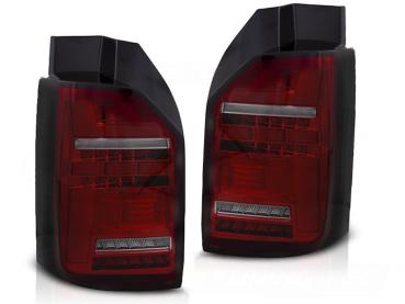 Voll LED Lightbar Rückleuchten für VW T6 15- T6.1 19- Rot/Smoke Heckklappe / LED