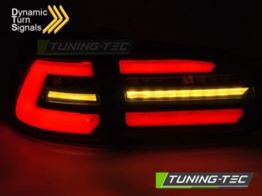 Voll LED Lightbar Rückleuchten für VW Golf 7 (VII) Variant Bj. 13-17 Rot/Chrom