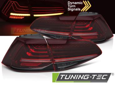 LaserLINE VOLL LED Rückleuchten Set für VW Golf 7 (VII) 13-19 kirschrot mit dyamischen Blinker