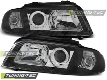 Scheinwerfer Klarglas für Audi A4 B5 Facelift Bj. 99-00 Schwarz