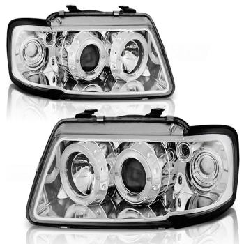 Angel Eyes Scheinwerfer für Audi A3 (8L) 96-00 chrom