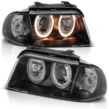 Scheinwerfer Angel Eyes für Audi A4 B5 Facelift Bj. 99-00 Schwarz