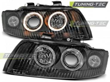 Scheinwerfer Angel Eyes für Audi A4 B6 8E Bj. 00-04 Schwarz