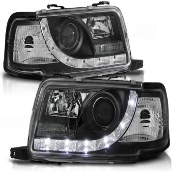 LED Tagfahrlicht Design Scheinwerfer für Audi 80 B4 91-96 schwarz