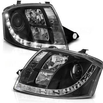 LED Tagfahrlicht Design Scheinwerfer für Audi TT 8N 99-06 schwarz