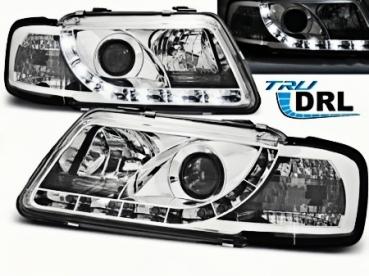 LED Tagfahrlicht Scheinwerfer für Audi A3 8L 96-00 chrom