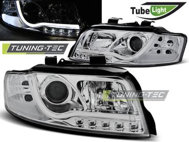 LED Tagfahrlicht Design Scheinwerfer für Audi A4 B6 00-04 chrom