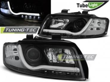 LED Tagfahrlicht Design Scheinwerfer für Audi A4 B6 00-04 schwarz