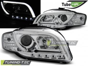LED Tagfahrlicht Design Scheinwerfer für Audi A4 B7 05-08 chrom LTI