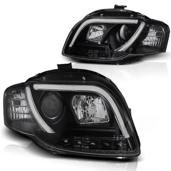 LED Tagfahrlicht Design Scheinwerfer für Audi A4 B7 05-08 schwarz LTI