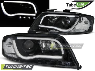 LED Tagfahrlicht Design Scheinwerfer für Audi A6 4B 97-01 schwarz