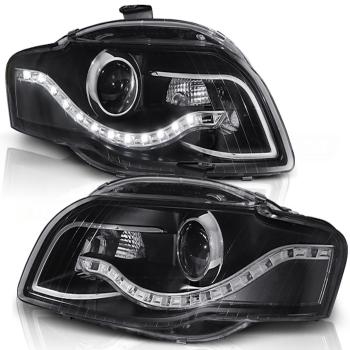 Scheinwerfer DRL LED Tagfahrlicht für Audi A4 B7 Bj. 04-08 Schwarz