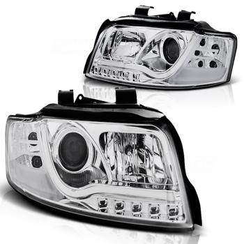 LED Tagfahrlicht Scheinwerfer für Audi A4 B6 00-04 chrom