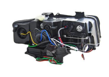 LED Tagfahrlicht Scheinwerfer für Audi A4 B6 00-04 schwarz