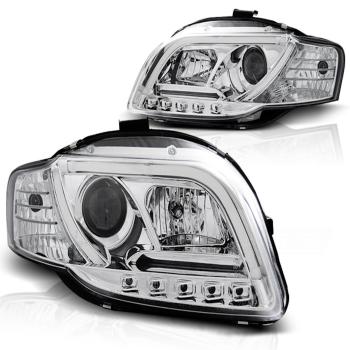 LED Tagfahrlicht Scheinwerfer für Audi A4 B7 05-08 chrom