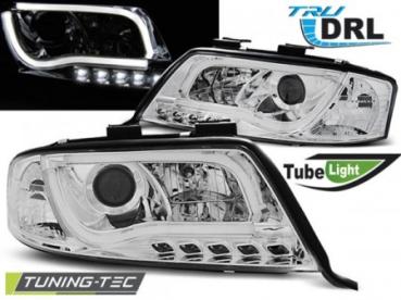 Scheinwerfer DRL LED Tagfahrlicht für Audi A6 C5 4B Bj. 01-04 Chrom LTI