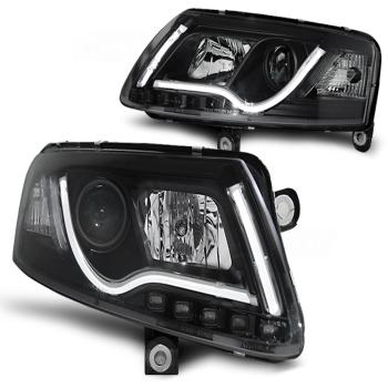 XENON LED Tagfahrlicht Scheinwerfer für Audi A6 C6 (4F) 04-08 schwarz