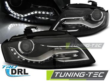 Scheinwerfer Set DRL LED Tagfahrlicht für Audi A4 B8 8K Bj. 2008-2011 Schwarz