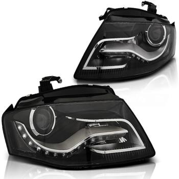 Scheinwerfer Set DRL LED Tagfahrlicht für Audi A4 B8 8K Bj. 2008-2011 Schwarz