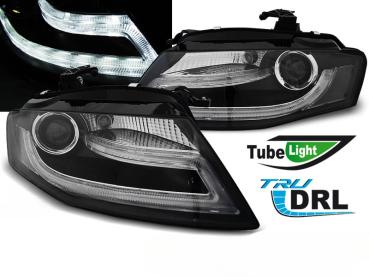 LED Tagfahrlicht Scheinwerfer für Audi A4 B8 08-11 schwarz