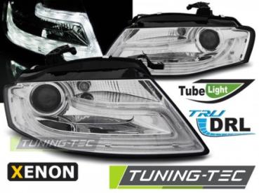 Xenon Scheinwerfer DRL LED Tagfahrlicht für Audi A4 B8 8K Bj. 08-11 Chrom LTI