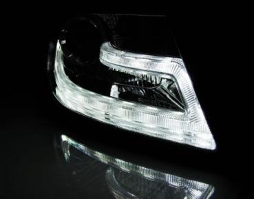 Xenon Scheinwerfer DRL LED Tagfahrlicht für Audi A4 B8 8K Bj. 08-11 Chrom LTI
