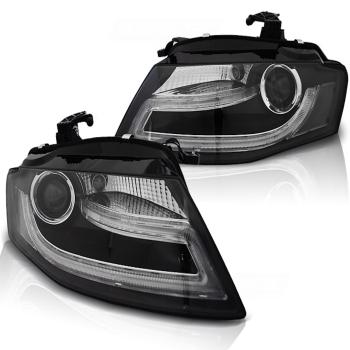 Xenon Scheinwerfer DRL LED Tagfahrlicht für Audi A4 B8 8K Bj. 08-11 Schwarz LTI