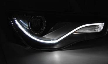 LED Tagfahrlicht Scheinwerfer für Audi A1 10-14 schwarz