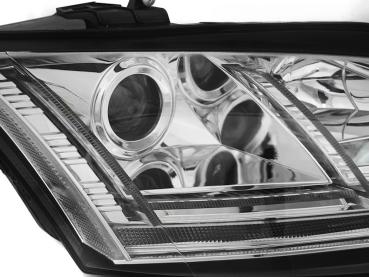 XENON LED Tagfahrlicht Scheinwerfer für Audi TT 8J 06-10 chrom