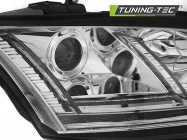 Xenon Scheinwerfer DRL LED Tagfahrlicht für Audi TT 8J 06- Chrom mit Kurvenlicht
