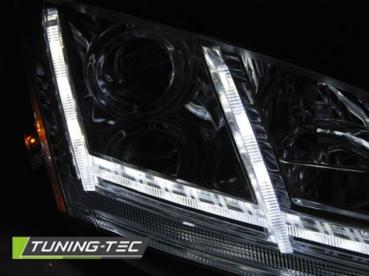 Xenon Scheinwerfer DRL LED Tagfahrlicht für Audi TT 8J 06- Chrom mit Kurvenlicht