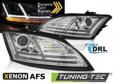 Xenon Scheinwerfer DRL LED Tagfahrlicht für Audi TT 8J Bj. 10-14 Chrom mit Kurvenlicht