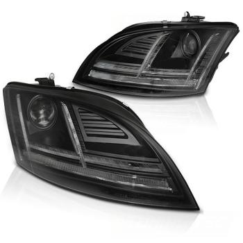 XENON LED Tagfahrlicht Scheinwerfer für Audi TT 8J 10-14 schwarz mit Kurvenlicht