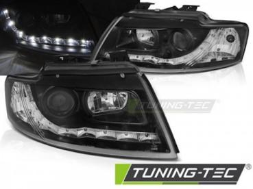 Scheinwerfer LED Tagfahrlicht Optik für Audi A4 B6 Cabrio 8H 02-06 Schwarz