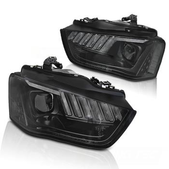 Design LED Tagfahrlicht Scheinwerfer für Audi A4 B8 12-15 schwarz dynamisch