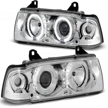 Scheinwerfer Angel Eyes für BMW 3er E36 Limo Touring Bj. 90-99 Chrom