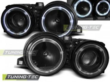 Scheinwerfer CCFL Angel Eyes für BMW 3er E30 Bj. 82-94 Schwarz